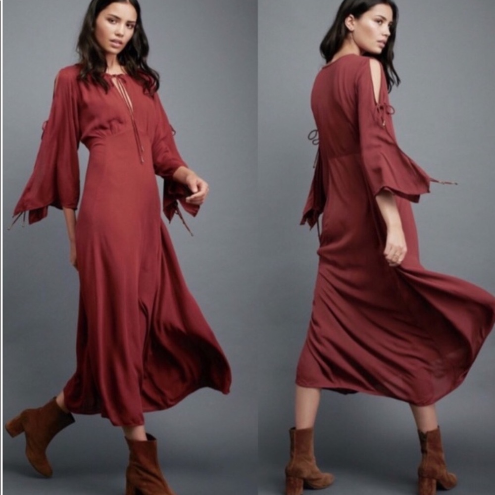 Free People Endless Summer rust maxi boho dress - Picture 3 of 5